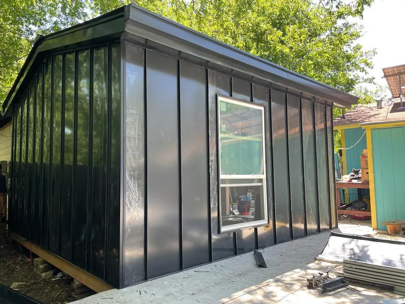 Black standing seam metal wall panels for Metal Roof Installation in Potomac